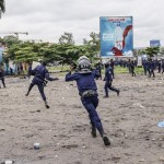 DR Congo police fire tear gas at banned election protest